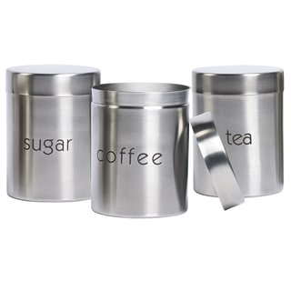 Stainless Steel 3-Piece Canister Set