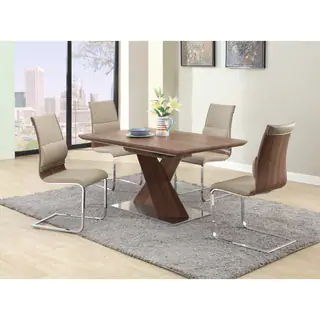 Christopher Knight Home Bethal Chrome-finished Metal and Wood Dining Table