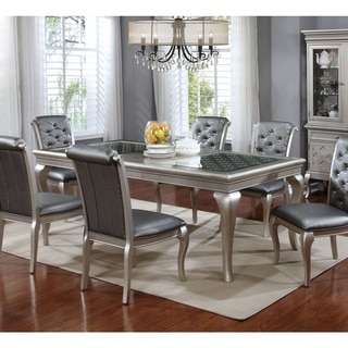 Furniture of America Mora Contemporary Champagne 66" Dining Table