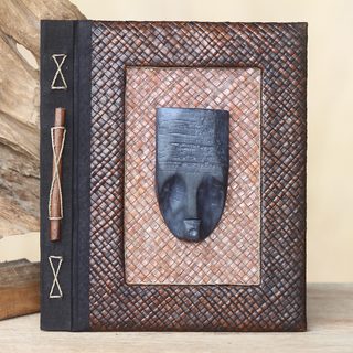 Handcrafted Wood Natural Fiber 'Reminiscent Woman' Photo Album (Indonesia)