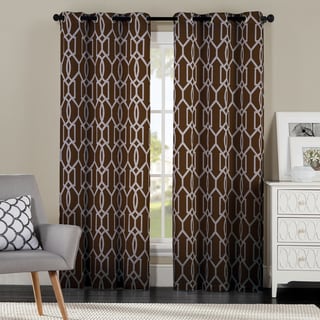 Corey by Artistic Linen/Cotton-blend Grommet-top Window Curtain Panel Pair