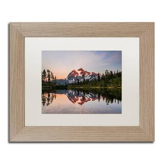 Pierre Leclerc 'Picture Lake Dusk' Matted Framed Art