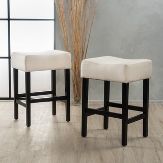 Lopez Fabric Backless Counter Stool (Set of 2) by Christopher Knight Home