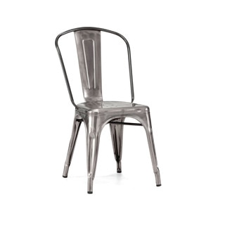 Amalfi Gunmetal Steel Side Chair (Pack of 4)
