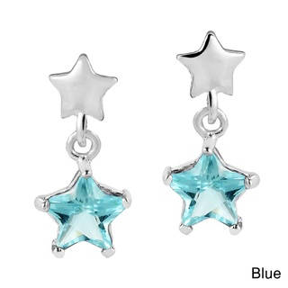 Little Twinkle Star Cubic Zirconia Sterling Silver Earrings (Thailand)