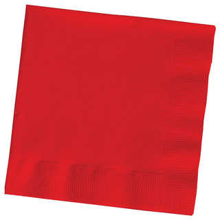 Creative Converting 801031B Red 2 Ply Beverage Napkins