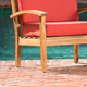 Peyton 4-piece Outdoor Wooden Chat Set with Cushions by Christopher Knight Home - Thumbnail 7