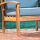 Peyton 4-piece Outdoor Wooden Chat Set with Cushions by Christopher Knight Home - Thumbnail 5
