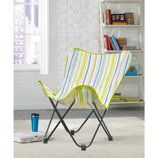 Urban Shop Surfer Stripe Mluticolor Polyester-blend Butterfly Lounge Chair