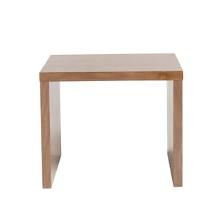 Euro Style Abby Square Walnut Side Table