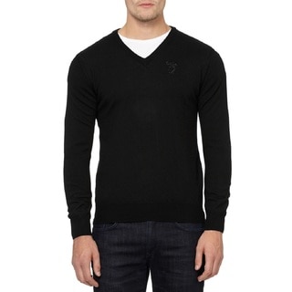 Versace Collection Black Wool V-neck Sweater