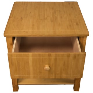 Belmont Bamboo Wood One Drawer SideTable