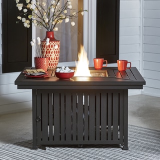 Matira Metal Square Gas Fire Pit Table by NAPA LIVING
