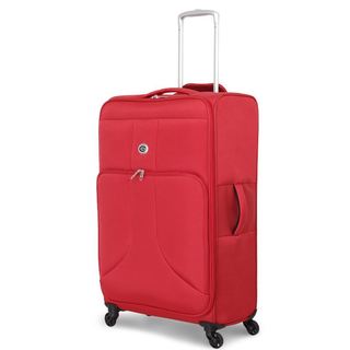 Global Traveler Rust Red Polyester 28-inch Spinner Suitcase