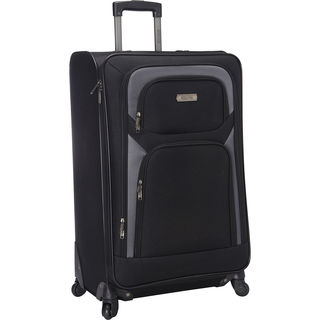 Kenneth Cole Reaction Black Polyester 28-inch Expandable Spinner Suitcase