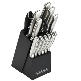 Hamilton Beach Black/Silvertone Stainless Steel/Wood 14-piece Cutlery Pack