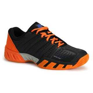 K Swiss Men's Big Shot Light 2.5 Black, Blue and Orange Synthetic Leather Tennis Shoes