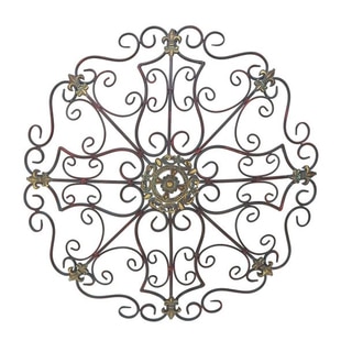 Benzara Tin Fleur-de-lis Wall Decor