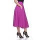 White Mark Women's Tasmin Red/Grey/Purple Polyester/Spandex Midi Skirt