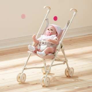 Teamson Kids' Olivia's Little World Pink and Grey Polka Dots Princess Baby Doll Stroller