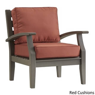 Yasawa Grey Modern Outdoor Cushioned Wood Chair by NAPA LIVING