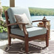 Yasawa Brown Modern Outdoor Cushioned Wood Chair by NAPA LIVING