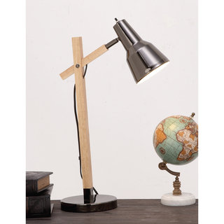 Urban Designs Cadiz Graphite Wood Executive Task Table Lamp