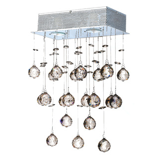 Crystal Rain Drop Collection 2 Light Chrome Finish Crystal Wall Sconce 12" W x 17" H Modern Medium