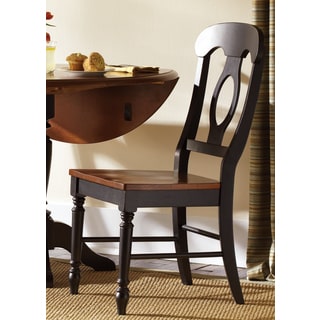 Farmhouse Country Anchor Black and Bronze Napolean Side Chair