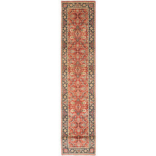ecarpetgallery Hand-Knotted Serapi Heritage Brown Wool Rug (2'7 x 19'7)
