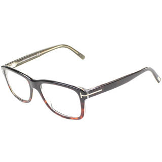 Tom Ford Men's TF5163 FT5163 56A Havana Black Rectangle Plastic Eyeglasses (As Is Item)
