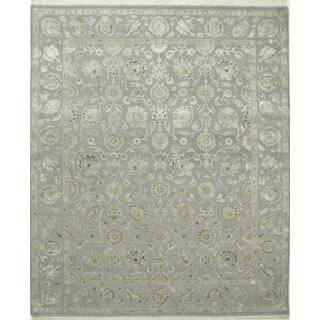 Hand Knotted Soft Gray Classic Pattern Rug (13'1 X 19'8)