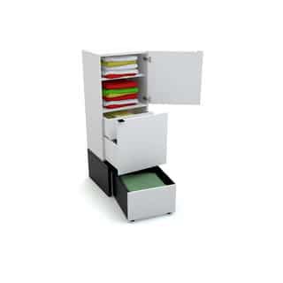 Voelkel Young Users Collection Single-door Interior Drawer, Platform, and Drawer Storage Unit