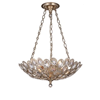 Crystorama Sterling Collection 3-light Distressed Twilight Chandelier/Flush Mount