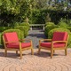 Grenada Outdoor Wooden Club Chair w/ Cushions (Set of 2) by Christopher Knight Home - Thumbnail 7
