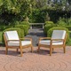 Grenada Outdoor Wooden Club Chair w/ Cushions (Set of 2) by Christopher Knight Home - Thumbnail 10