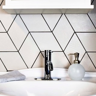 SomerTile 5.5x9.5-inch Rombo White Porcelain Floor and Wall Tile (60/Case, 11.68 sqft.)