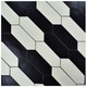 SomerTile 4x11.75-inch Cometa Black Porcelain Floor and Wall Tile (40/Case, 11.81 sqft.)