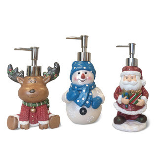 Veratex Holiday Themed Christmas Lotion Dispenser - 3 Options Available