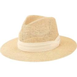 Men's San Diego Hat Company Woven 3in Brim Paper Fedora PBF7308in Natural