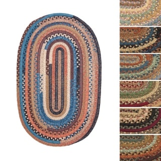 Alexandra Multicolored Cotton-blend Fabric Braided Rug (8'x11')