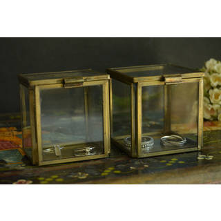 Handmade Clear Glass Square Decorative Box (India)