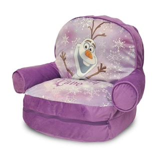 Frozen Kids' Purple Bean Bag Arm Chair with Bonus Sleeping Bag