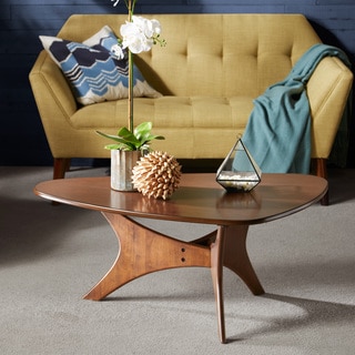 INK+IVY Blaze Brown Triangle Wood Coffee Table