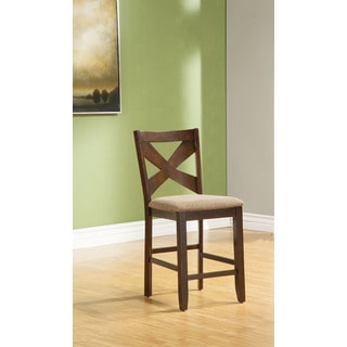 Alpine Albany Brown Wood Counter-height Chairs (Set of 2)