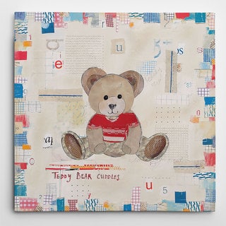 Picture It on Canvas 'Teddy Bear Cuddles' Canvas Wall Art