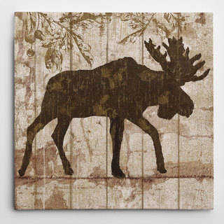 Wexford Home Nan 'Moose Crossing' Wrapped Canvas Art