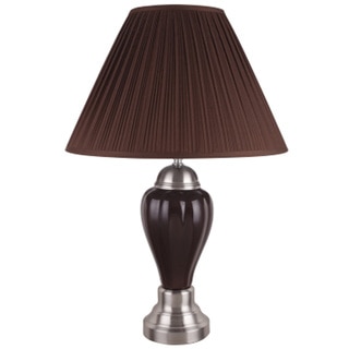 QMax 27" Ceramic Table Lamp Expresso