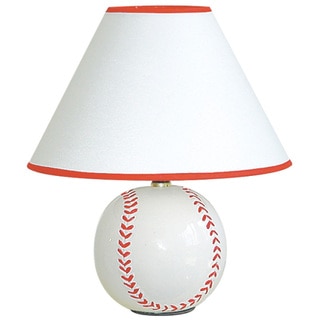 QMax 12-inch Ceramic Baseball Sports Table/Desk Lamp
