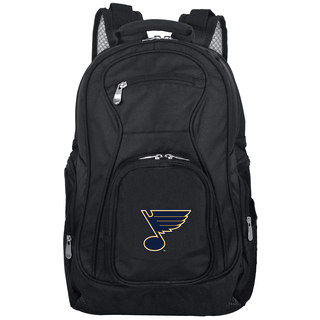 Denco Sports Mojo St. Louis Blues Black Nylon and Denim 19-inch Laptop Backpack